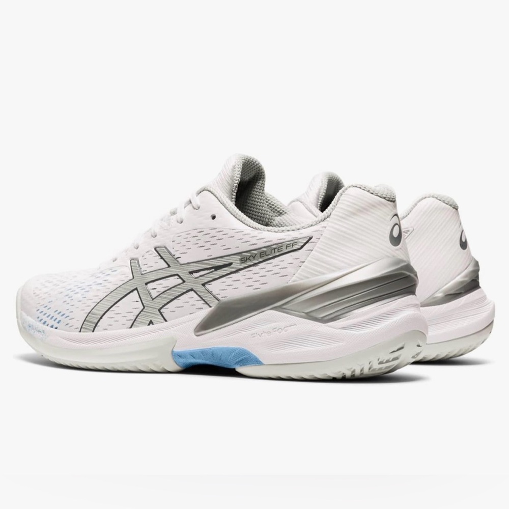 ASICS Sky Elite FlyteFoam Volleyball Shoes Women’s Size 12 White/Silver NWT - Picture 9 of 13